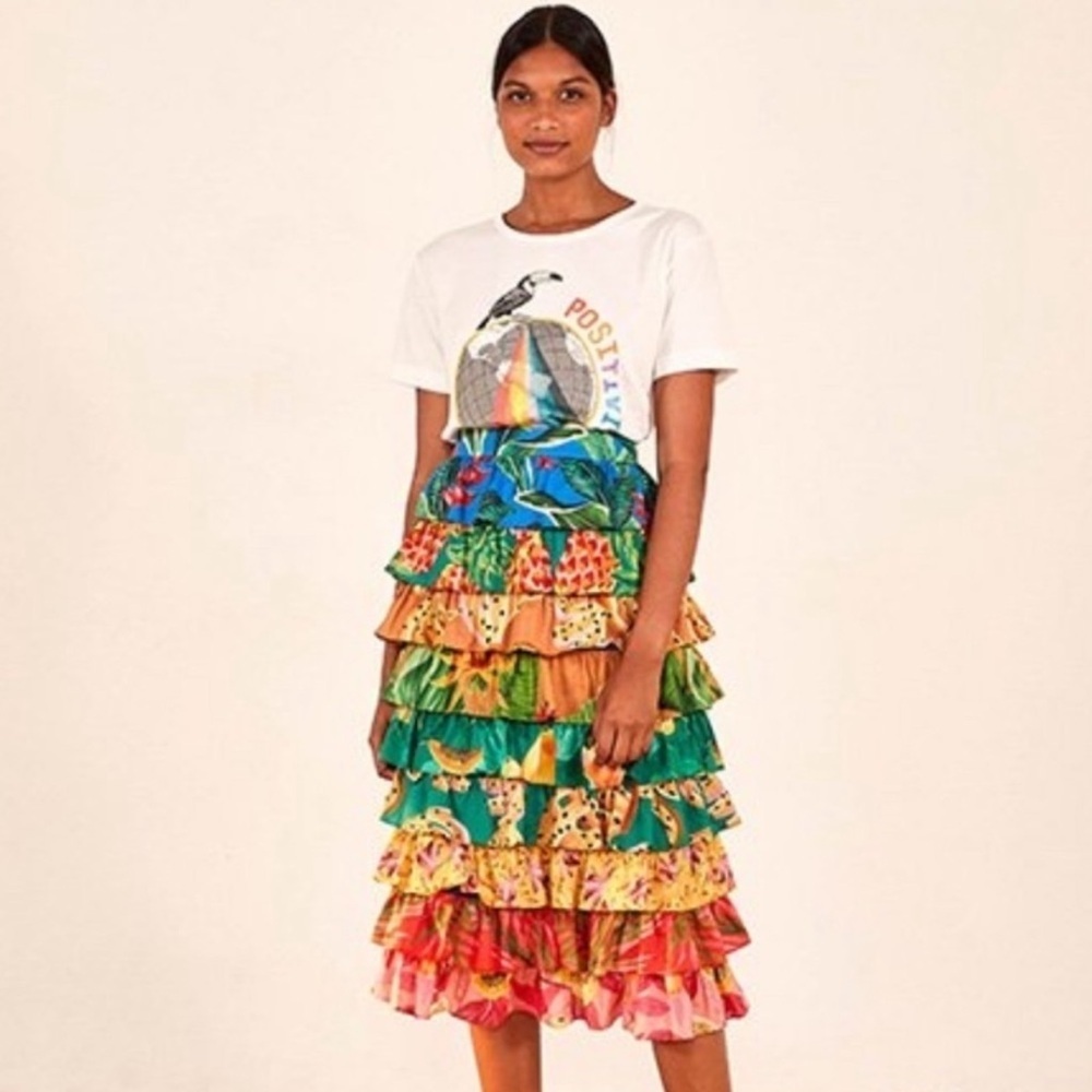 Farm Rio Positivity Tee Shirt- Small. - Picture 3 of 5
